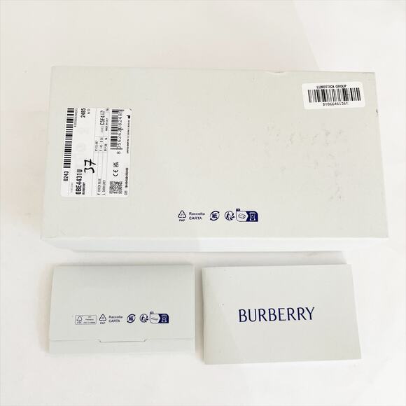 BURBERRY Blue Logo Print Square Acetate Sunglasses Unisex NWT main image 6